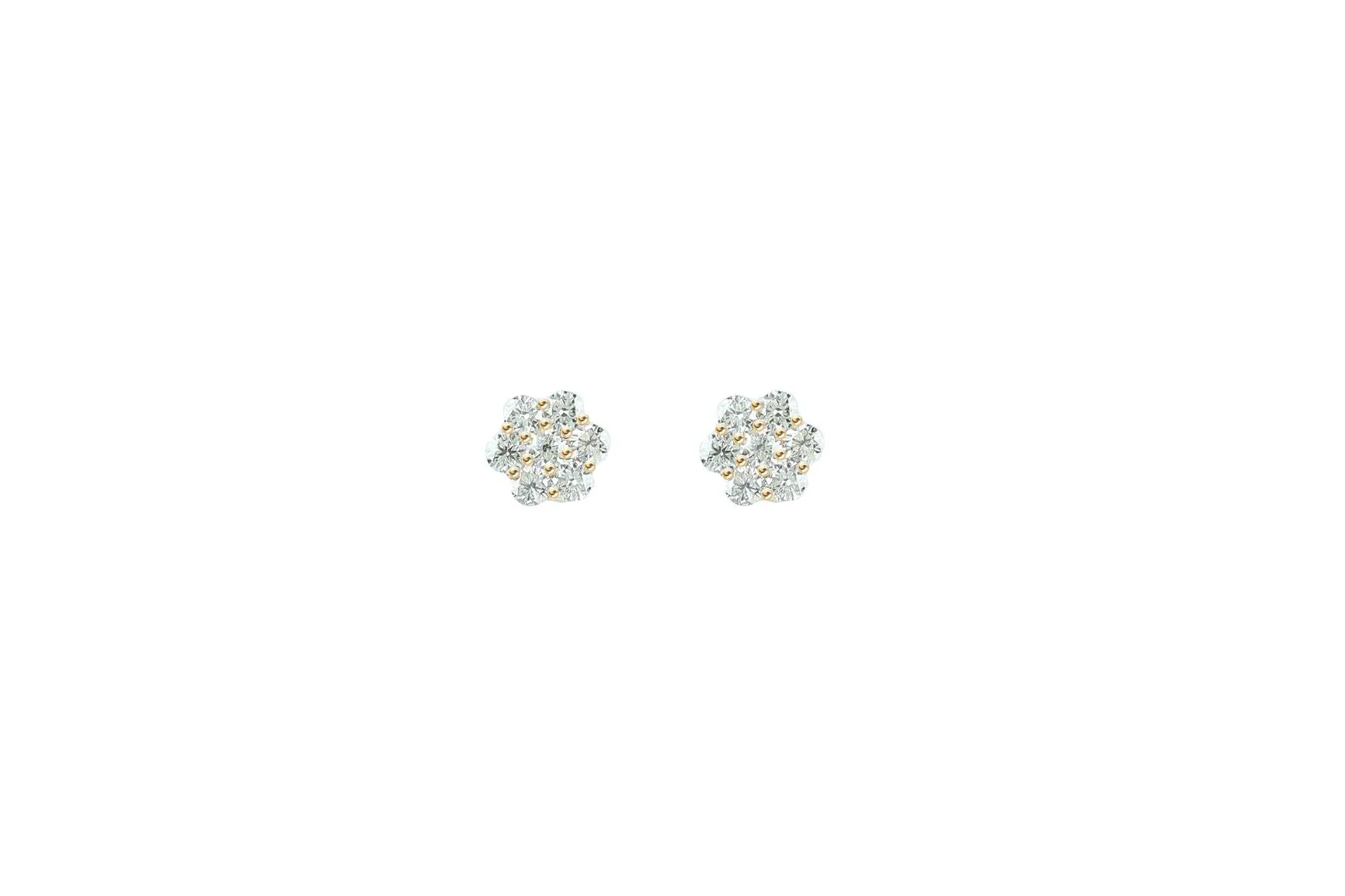 1 ctw Diamond Flower Studs