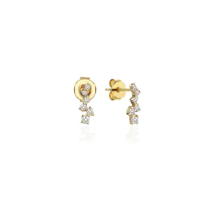 14K Solid Gold Chloe Diamond Earrings