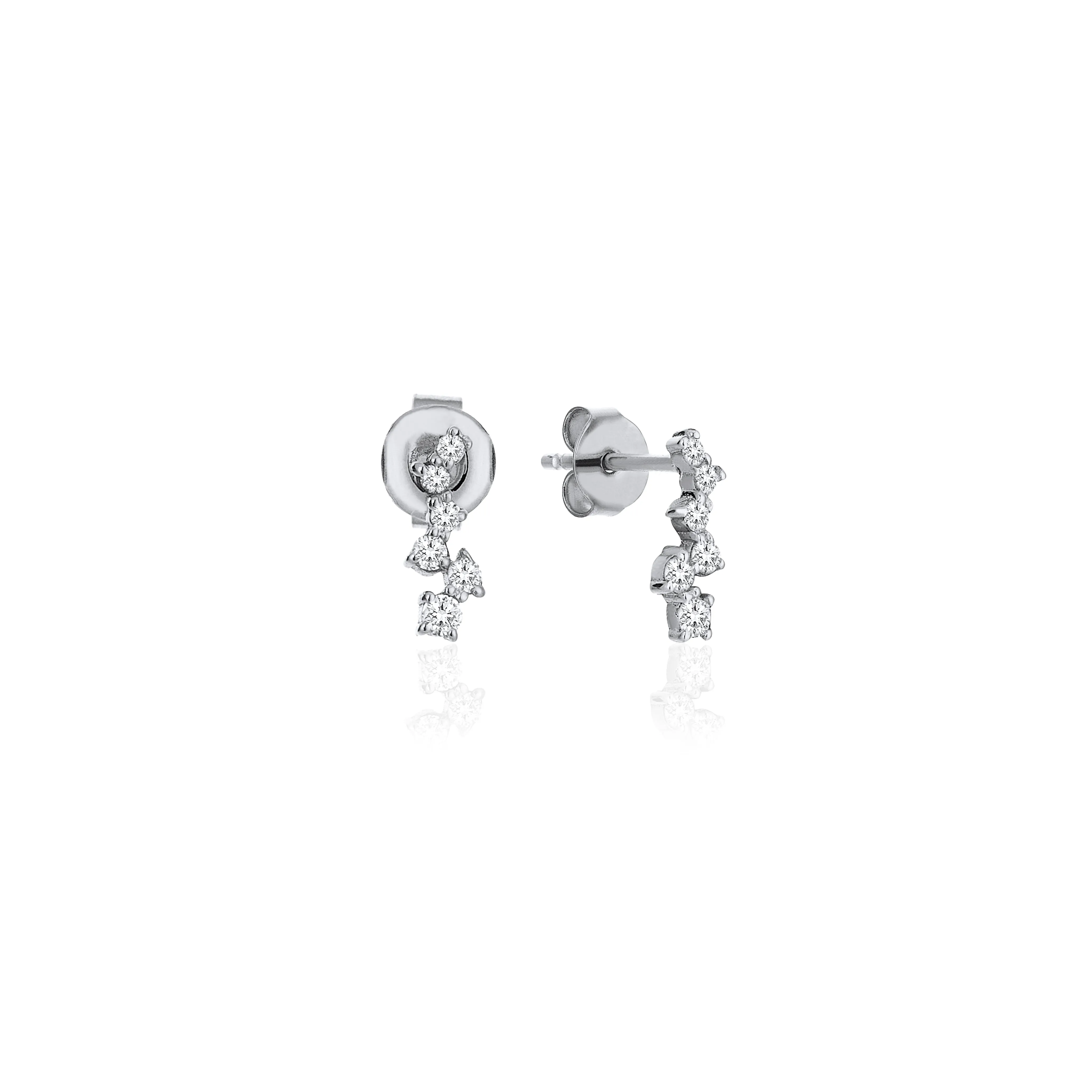 14K Solid Gold Chloe Diamond Earrings