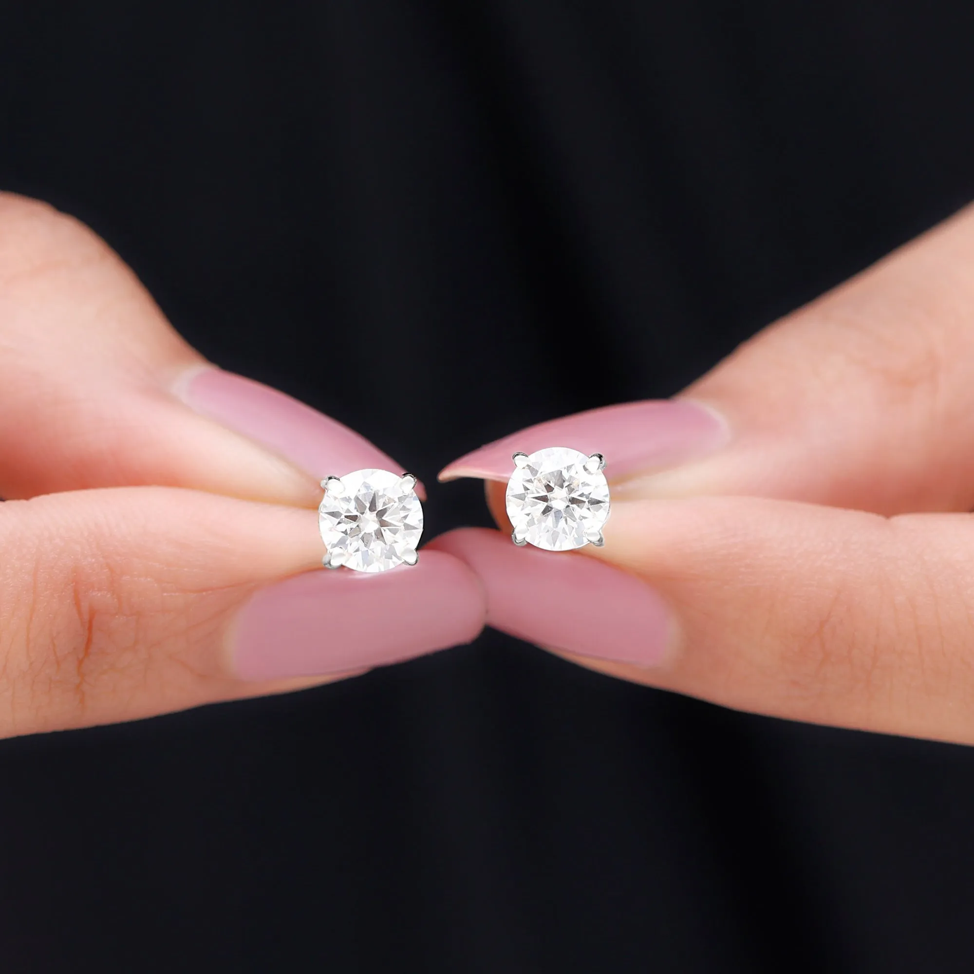 1.50 CT Moissanite Solitaire Stud Earrings