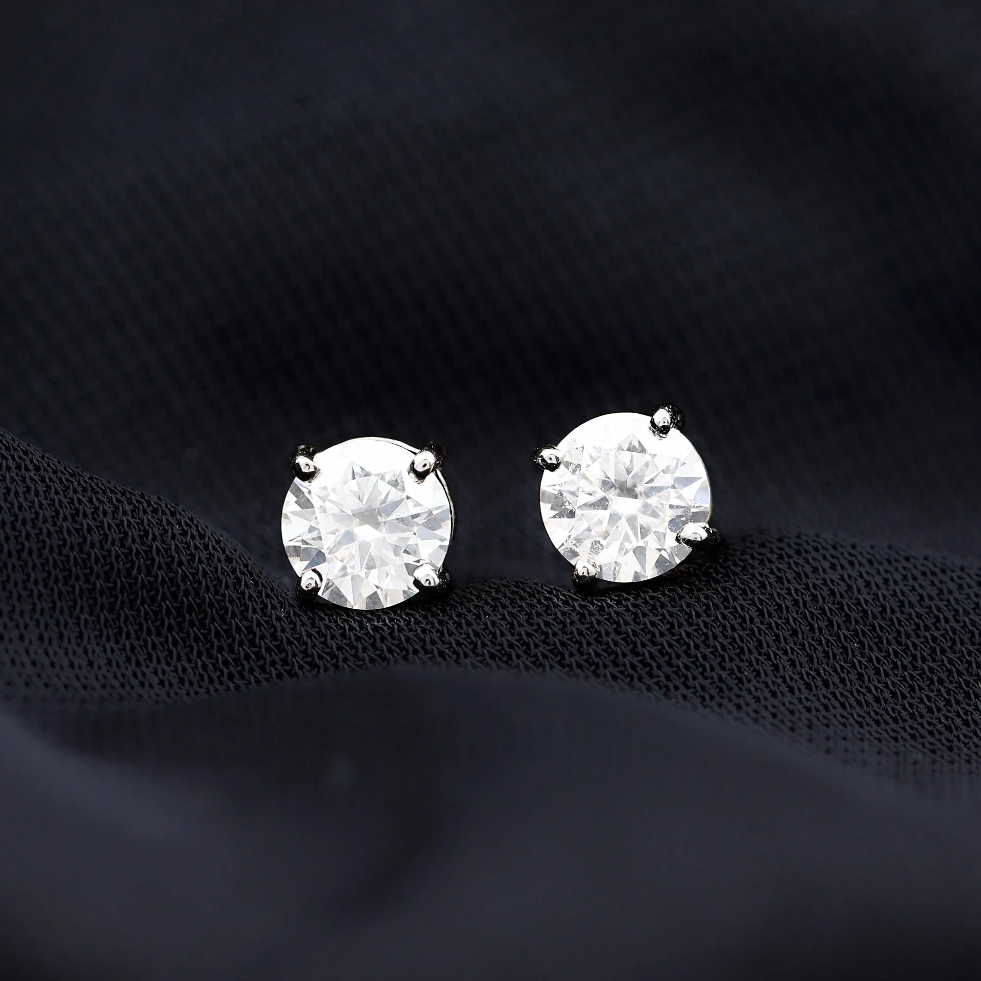 1.50 CT Moissanite Solitaire Stud Earrings