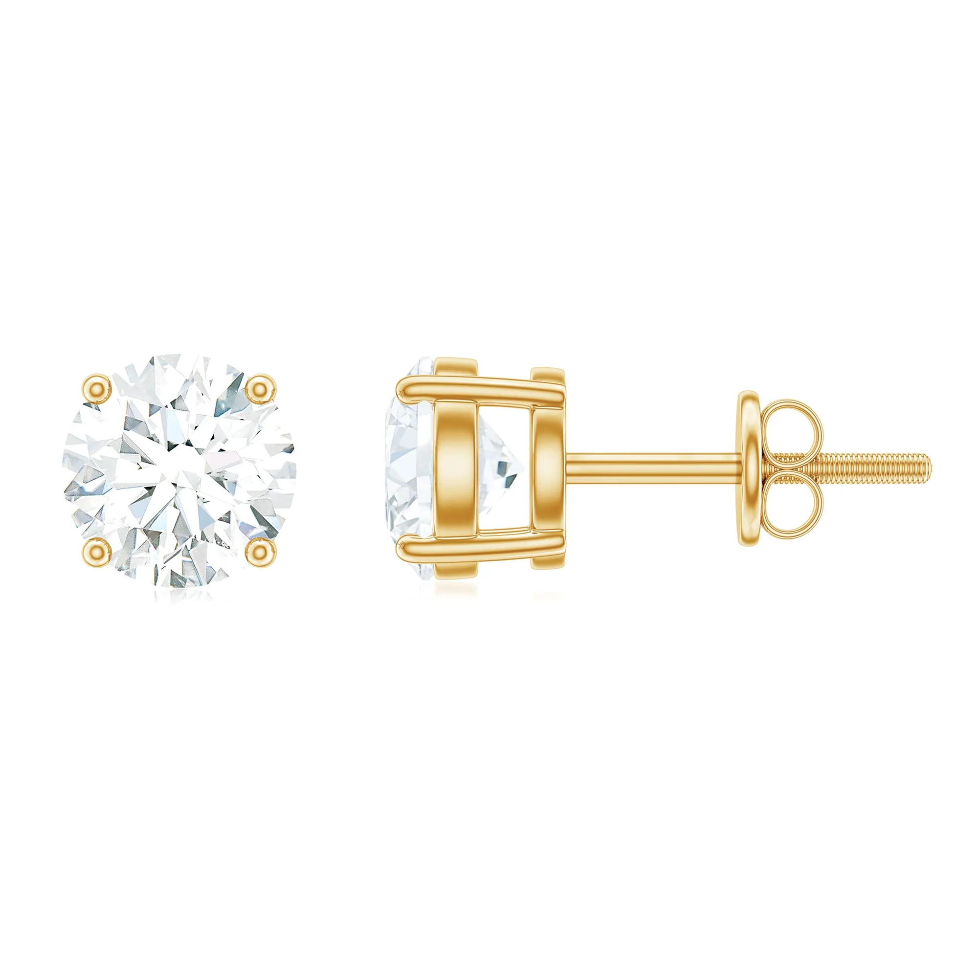 1.50 CT Moissanite Solitaire Stud Earrings