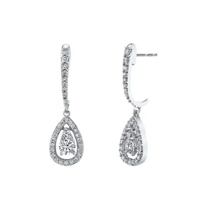 18ct White Gold Teardrop 0.60ct Diamond Earrings KML1710WR5JD16