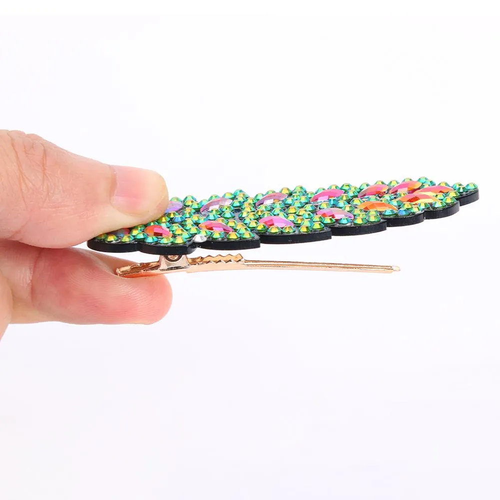 3pcs DIY Handmade Hair Clips Crystal Leaf Women Hairpin Barrettes Bobby Pin