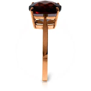 4.5 Carat 14K Solid Rose Gold Ring Natural Checkerboard Cut Garnet