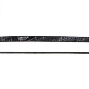 5mm Black and Silver Ornate Printed Flat Leather by the Foot