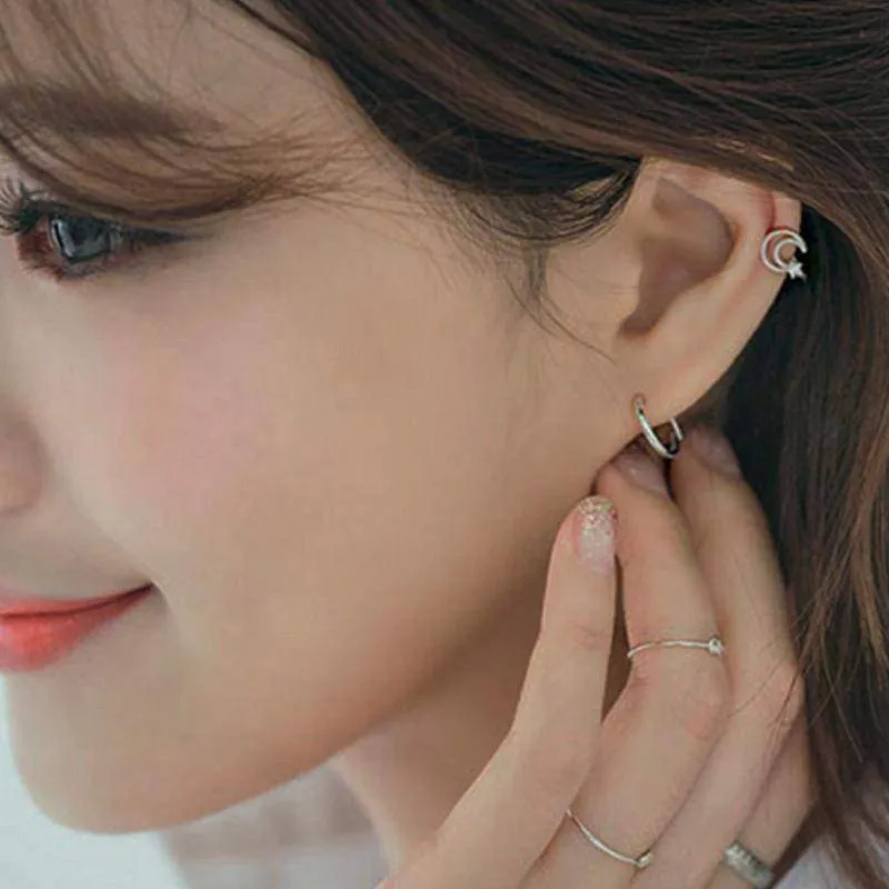 7 sizes, (8mm-20mm) 1 Pair Hoop Earrings