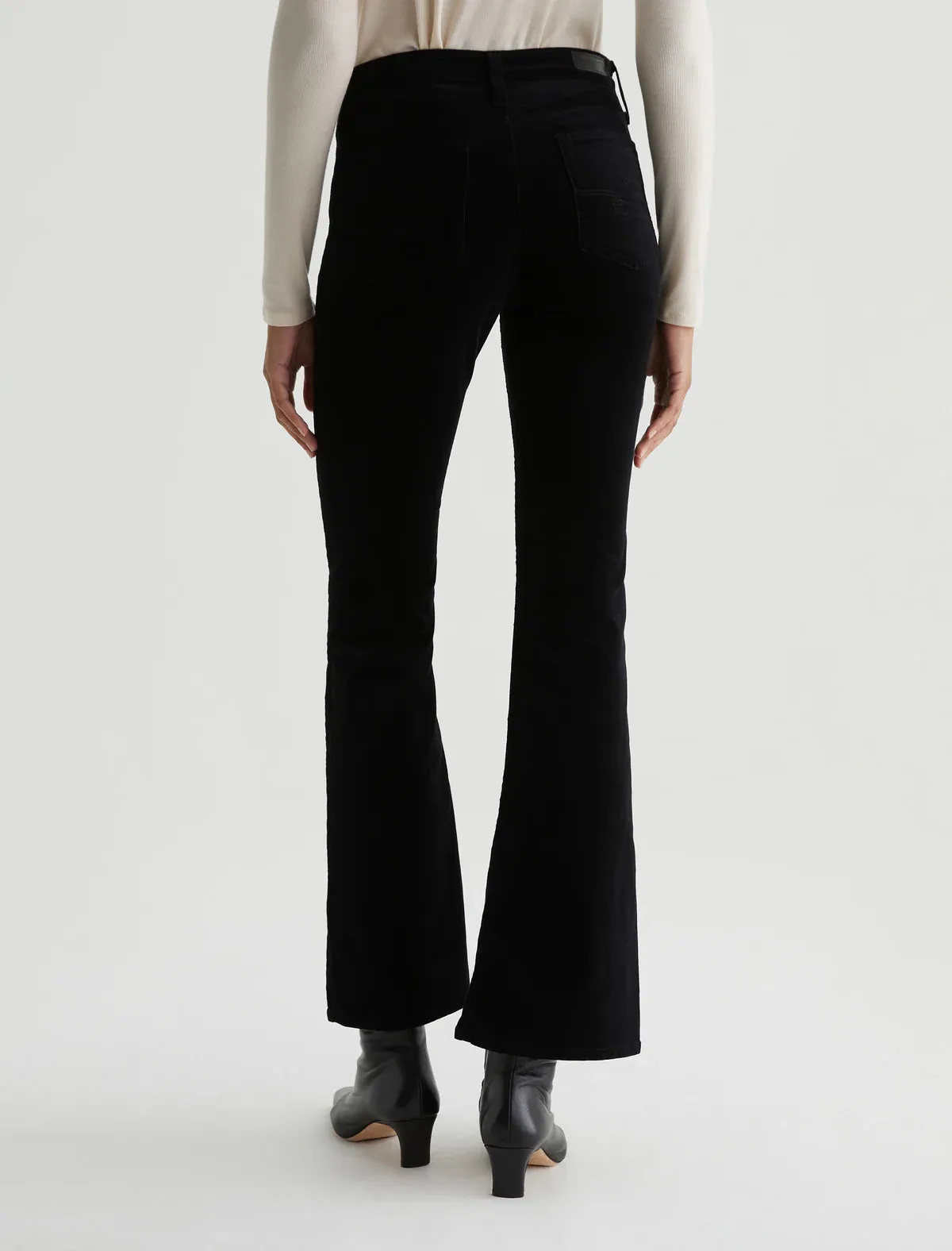 AG Farrah Boot Black Velvet Pant