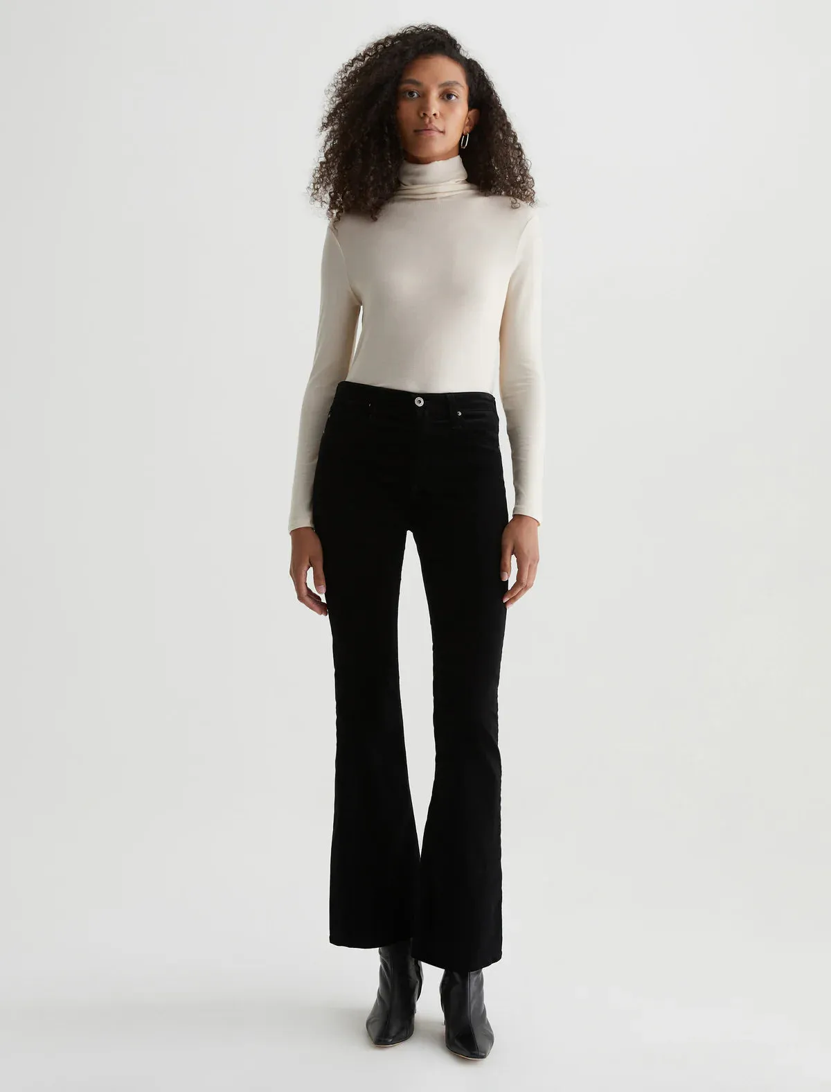 AG Farrah Boot Black Velvet Pant