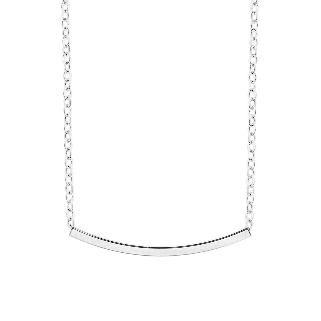 Amber Necklace Silver