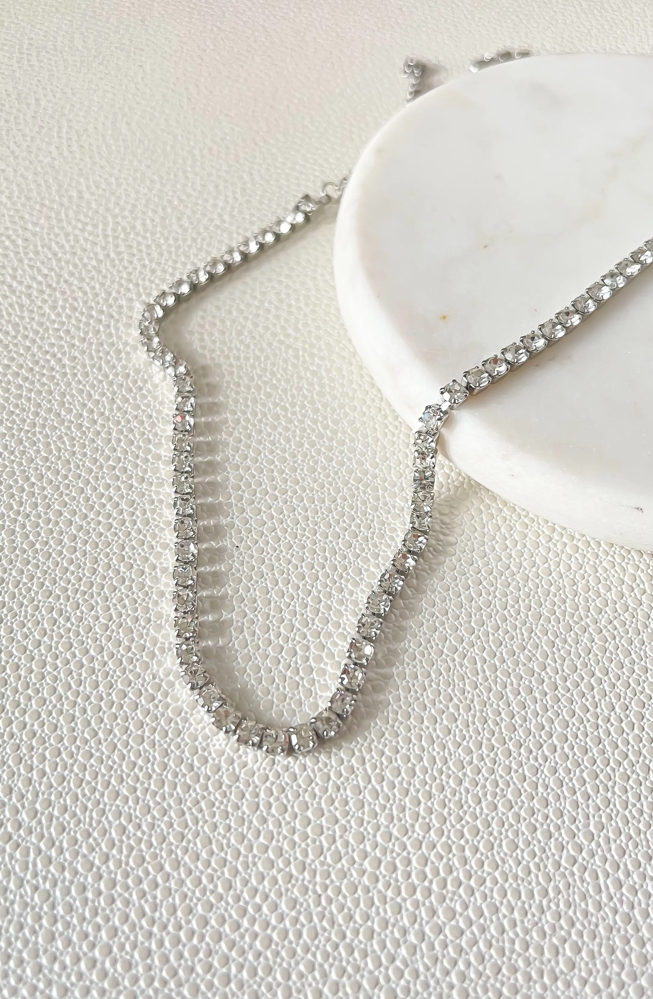 Amber zircon necklace