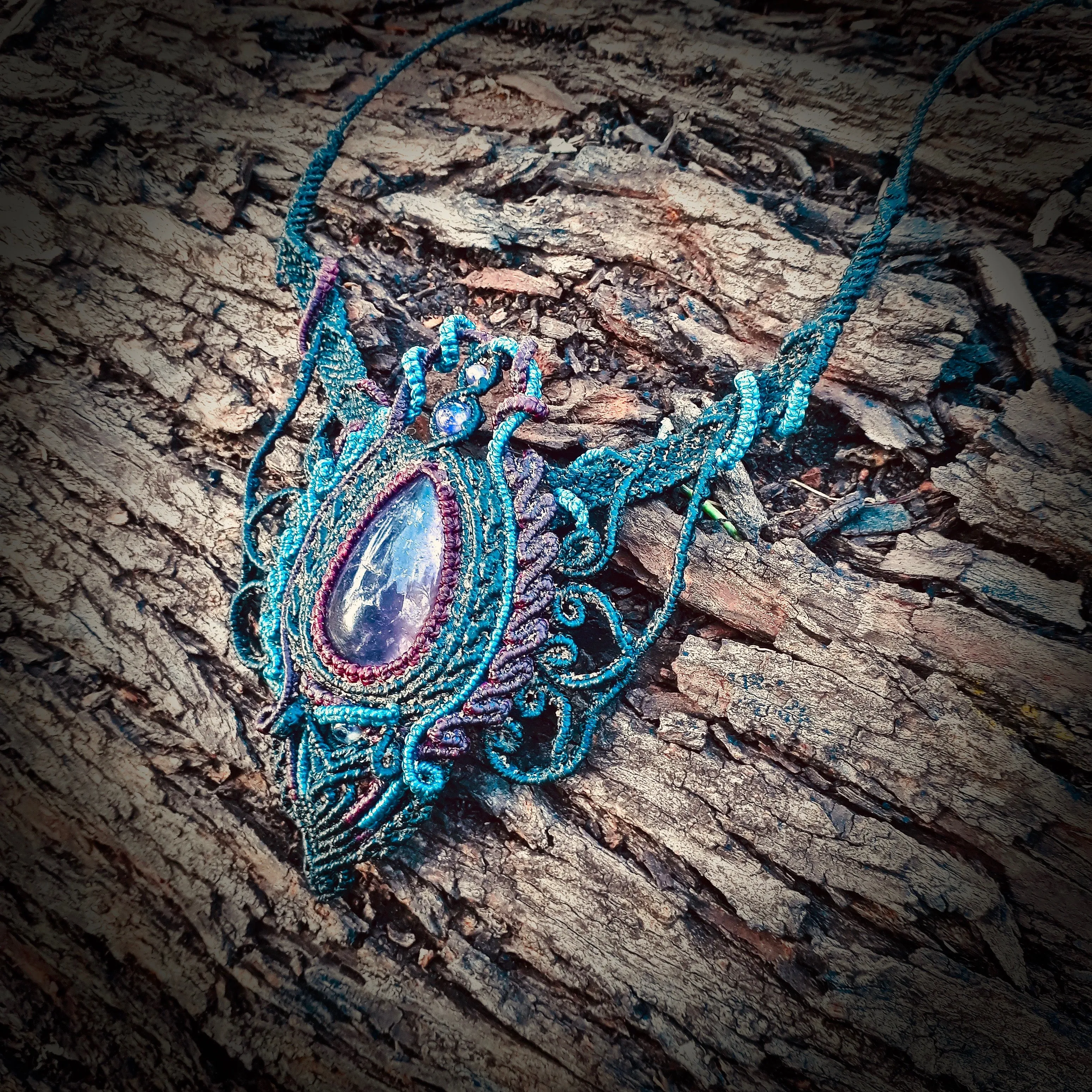 Amethyst necklace (unique design)