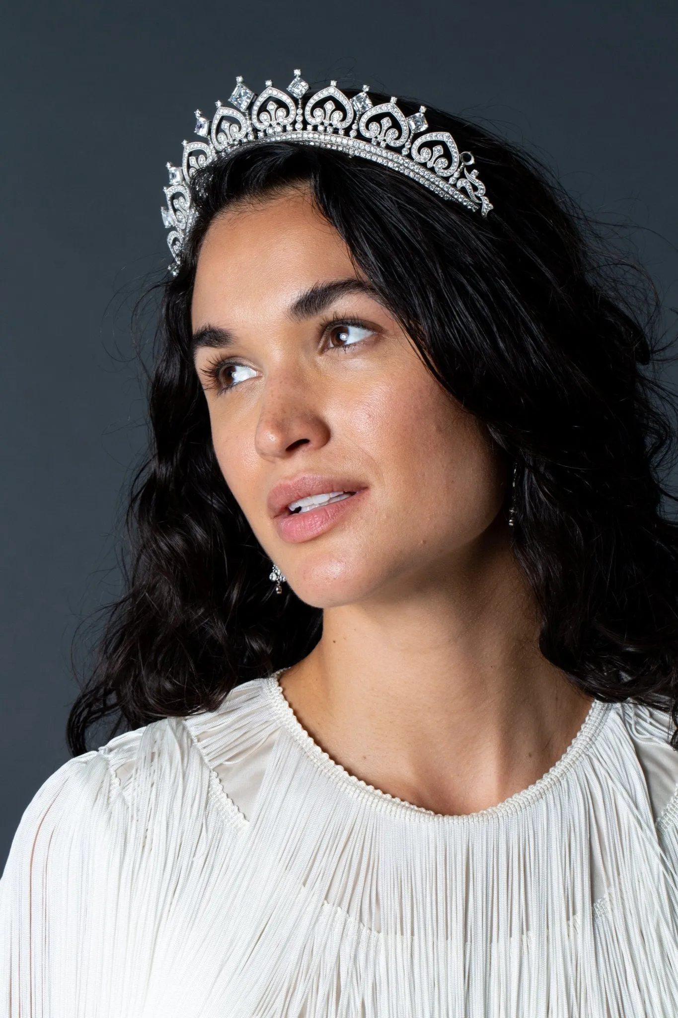 Andrew Prince by Crislu Palmette and Asscher Cut Tiara