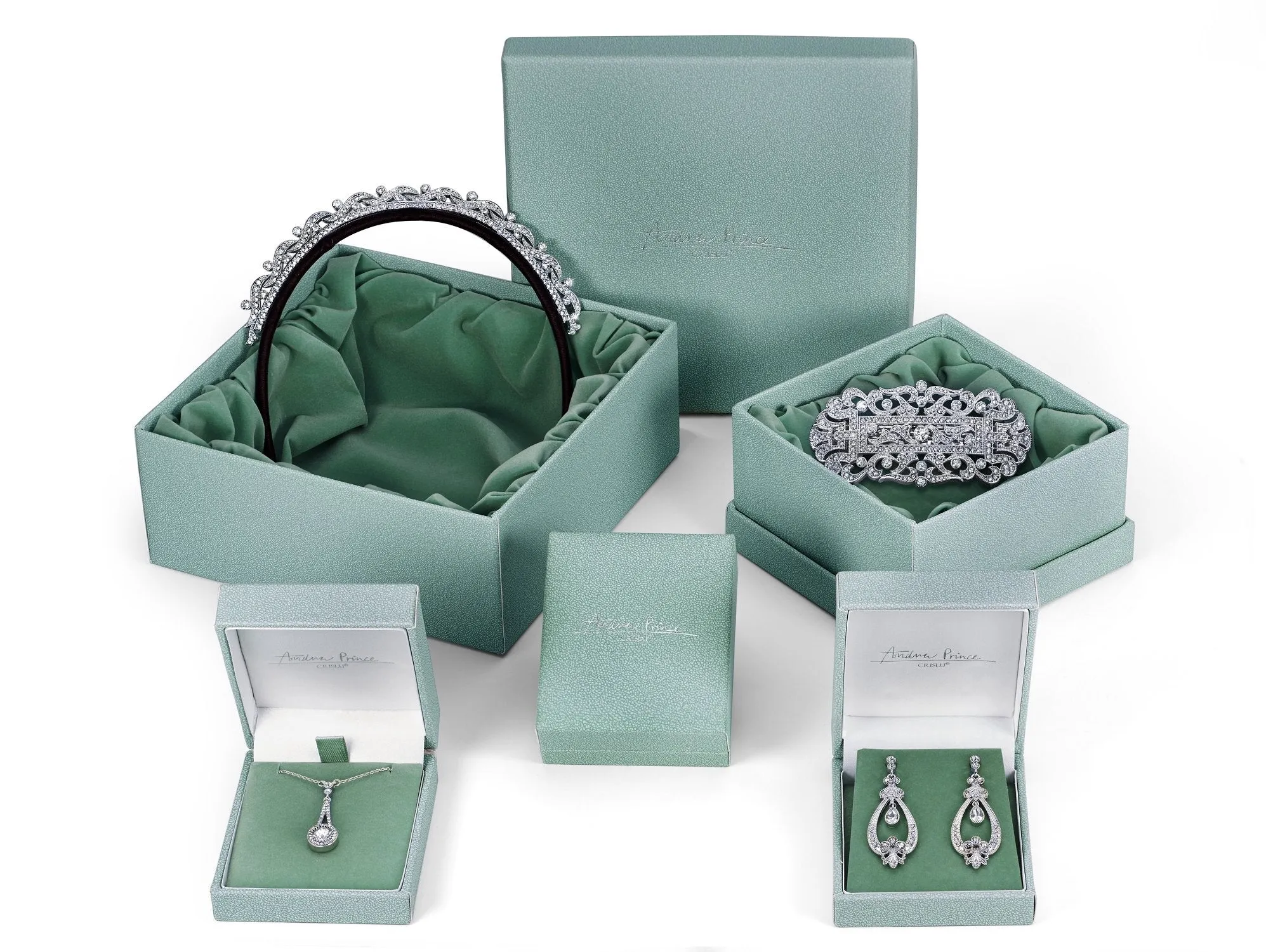Andrew Prince by Crislu Palmette and Asscher Cut Tiara