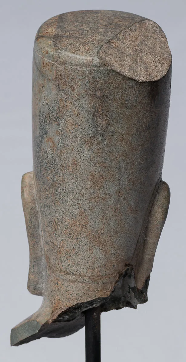 Antique Phnom Da Style Khmer Vishnu Head - Protector & Preserver - 28cm/11"