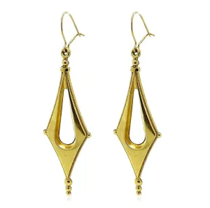 Antique Victorian 9ct Gold Drop Earrings