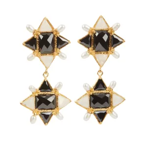 Ariadne Earrings Black & White