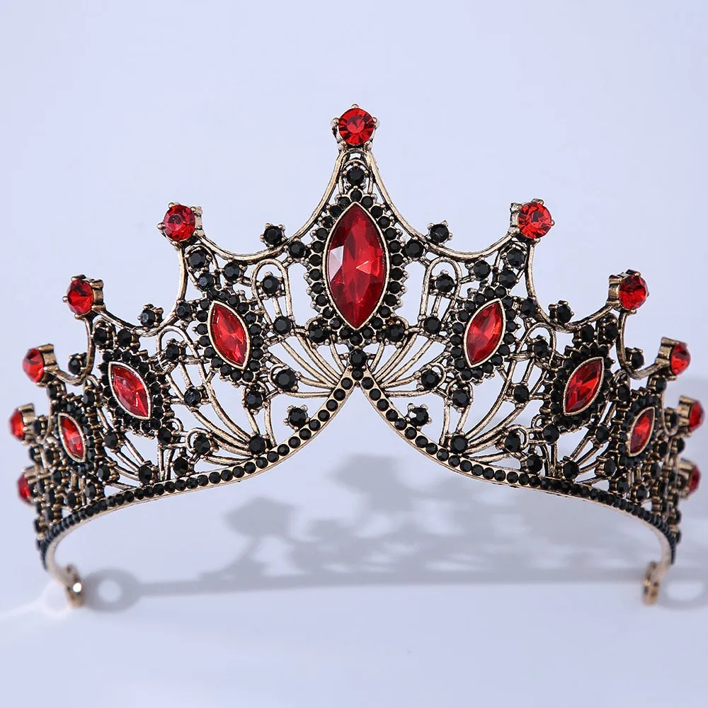 Baroque Vintage Times Crystal Bridal Tiara-Crown for Pageant-Princess-Bride-Quinceanera