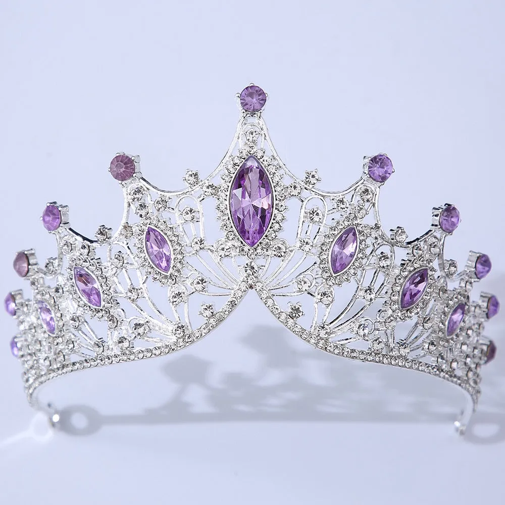 Baroque Vintage Times Crystal Bridal Tiara-Crown for Pageant-Princess-Bride-Quinceanera