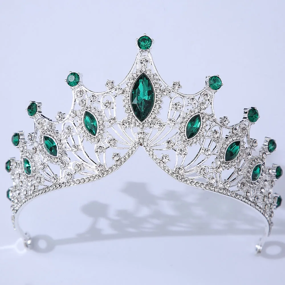 Baroque Vintage Times Crystal Bridal Tiara-Crown for Pageant-Princess-Bride-Quinceanera