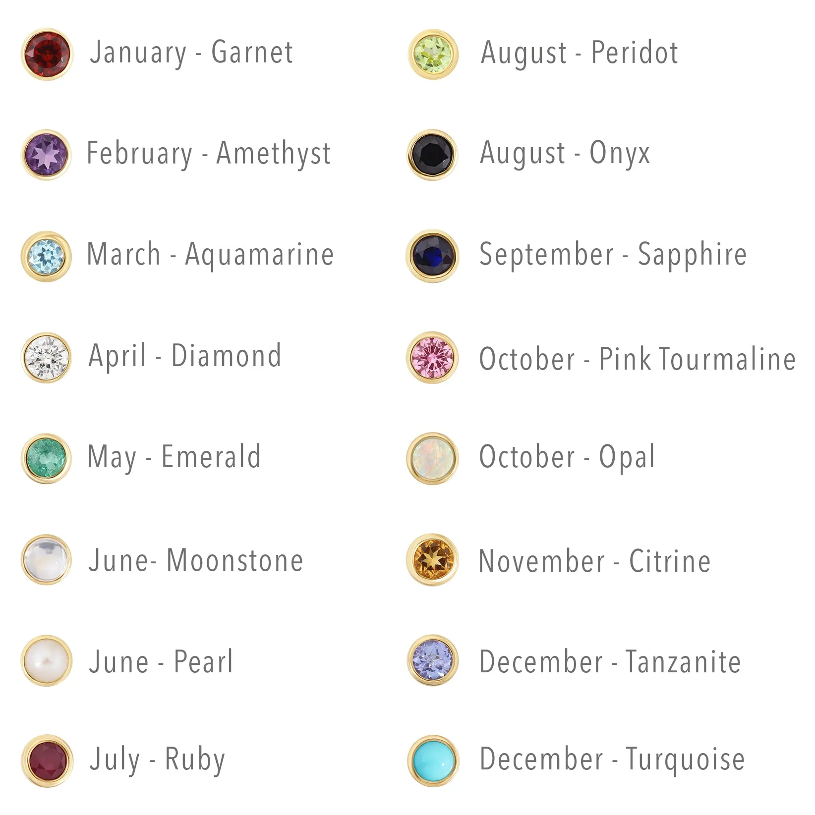 Birthstone Stud - Moonstone (June)