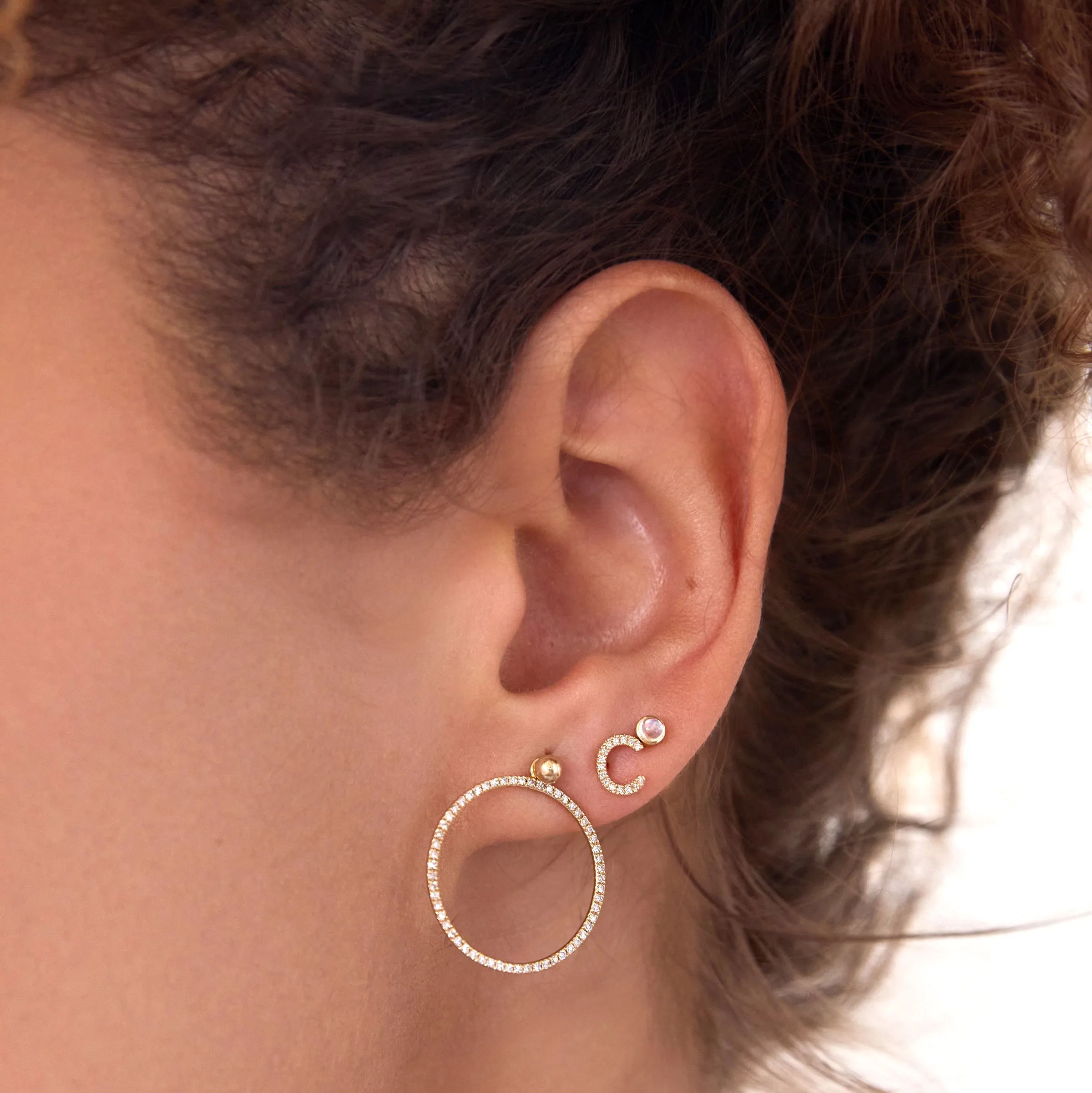 Birthstone Stud - Moonstone (June)