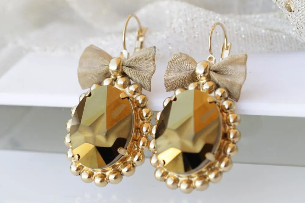 BRONZE DROP EARRINGS