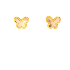 Butterfly Mother of Pearl Stud Earrings