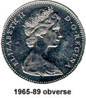 Canada Nickel 1967 5 cents  (Elizabeth II) 4.54gr .999
