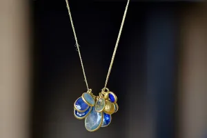 Colette Mixed Blues Cluster Necklace