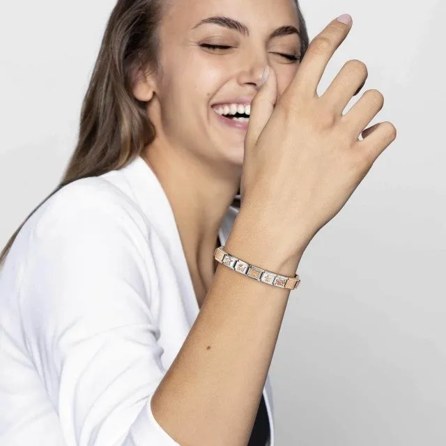 Composable Red Baguette CZ Link - Rose Gold - 430604/005