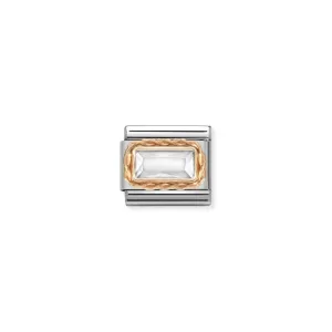 Composable White Baguette Link - Rose - 430604/010