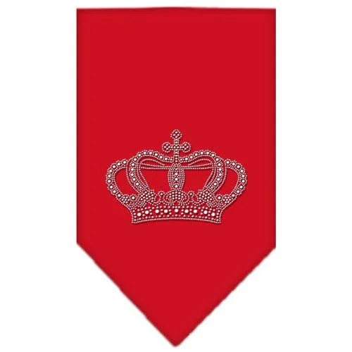 Crown Rhinestone Bandana Red Large