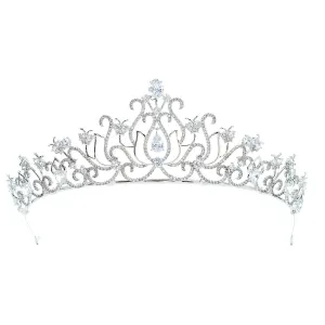 Cubic zircon wedding  bridal royal tiara diadem crown CH10328