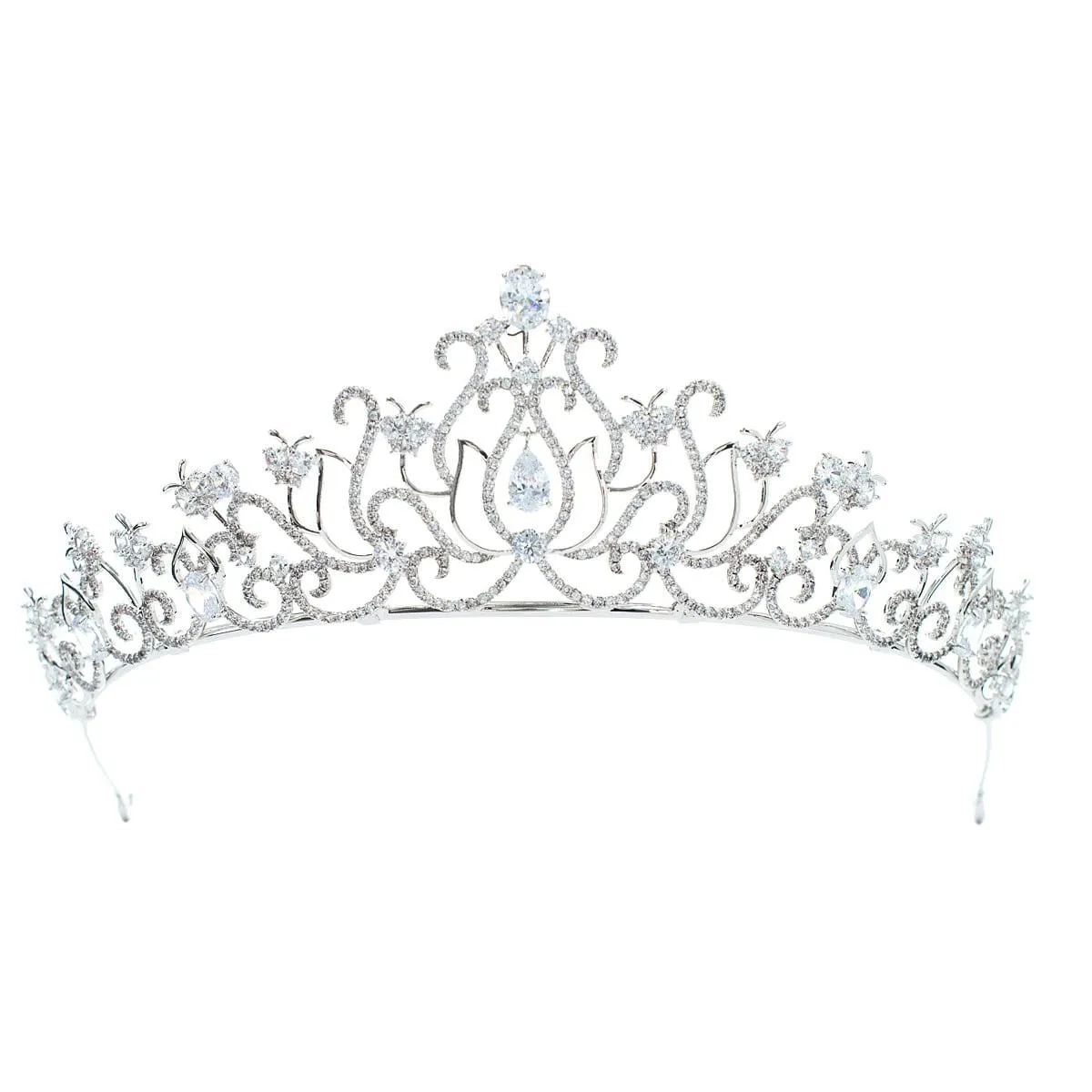 Cubic zircon wedding  bridal royal tiara diadem crown CH10328