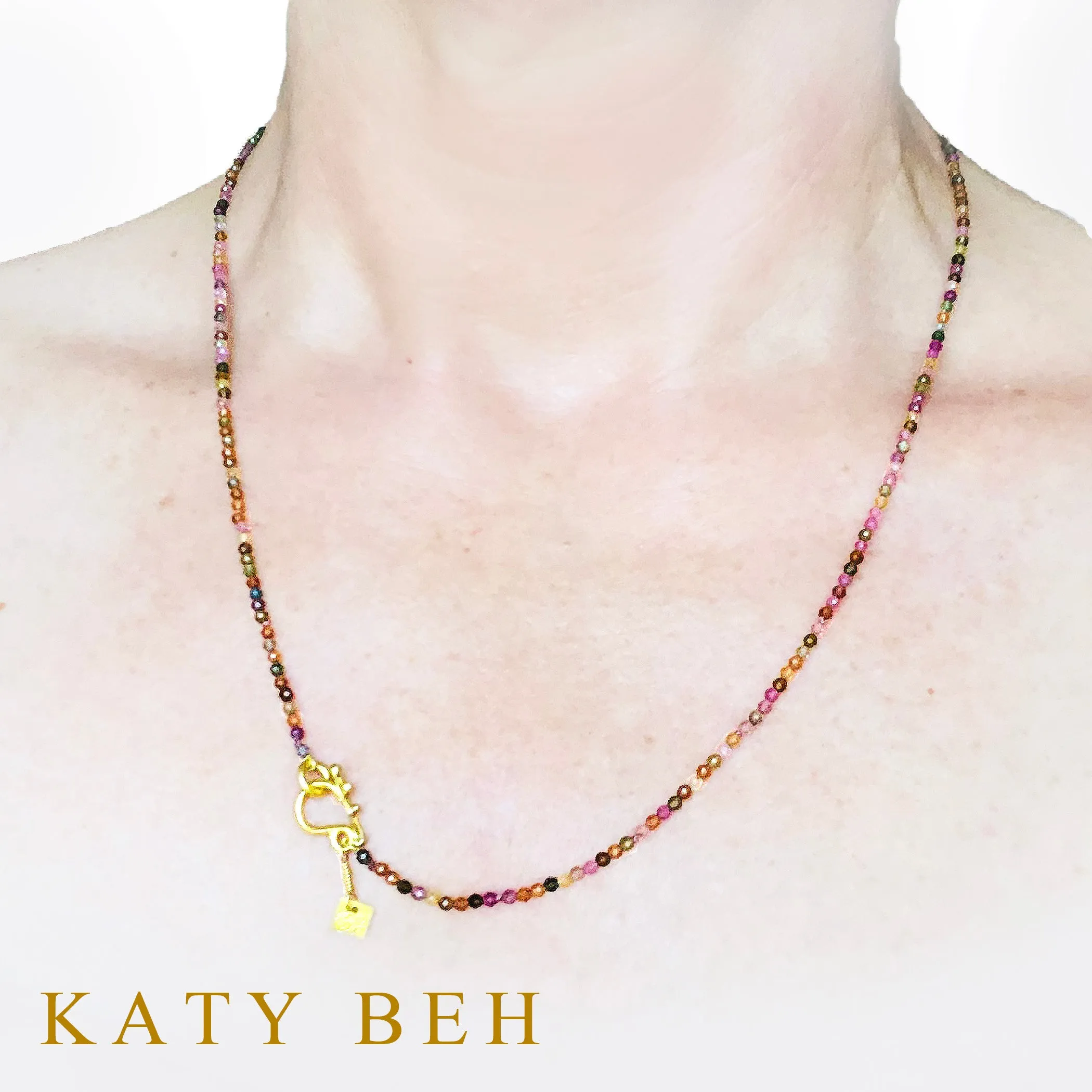 Daria Watermelon Multi Colored Tourmaline Necklace