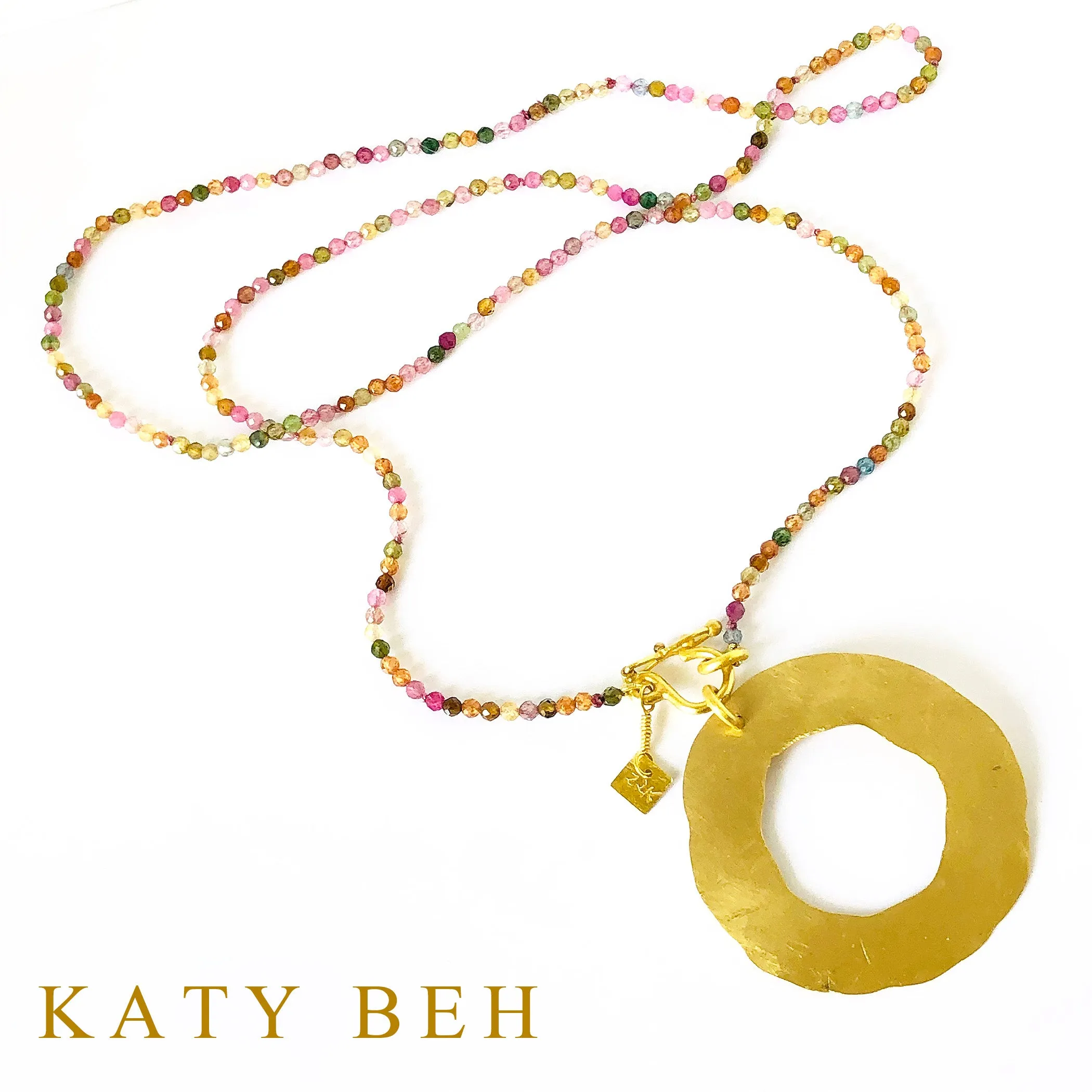 Daria Watermelon Multi Colored Tourmaline Necklace