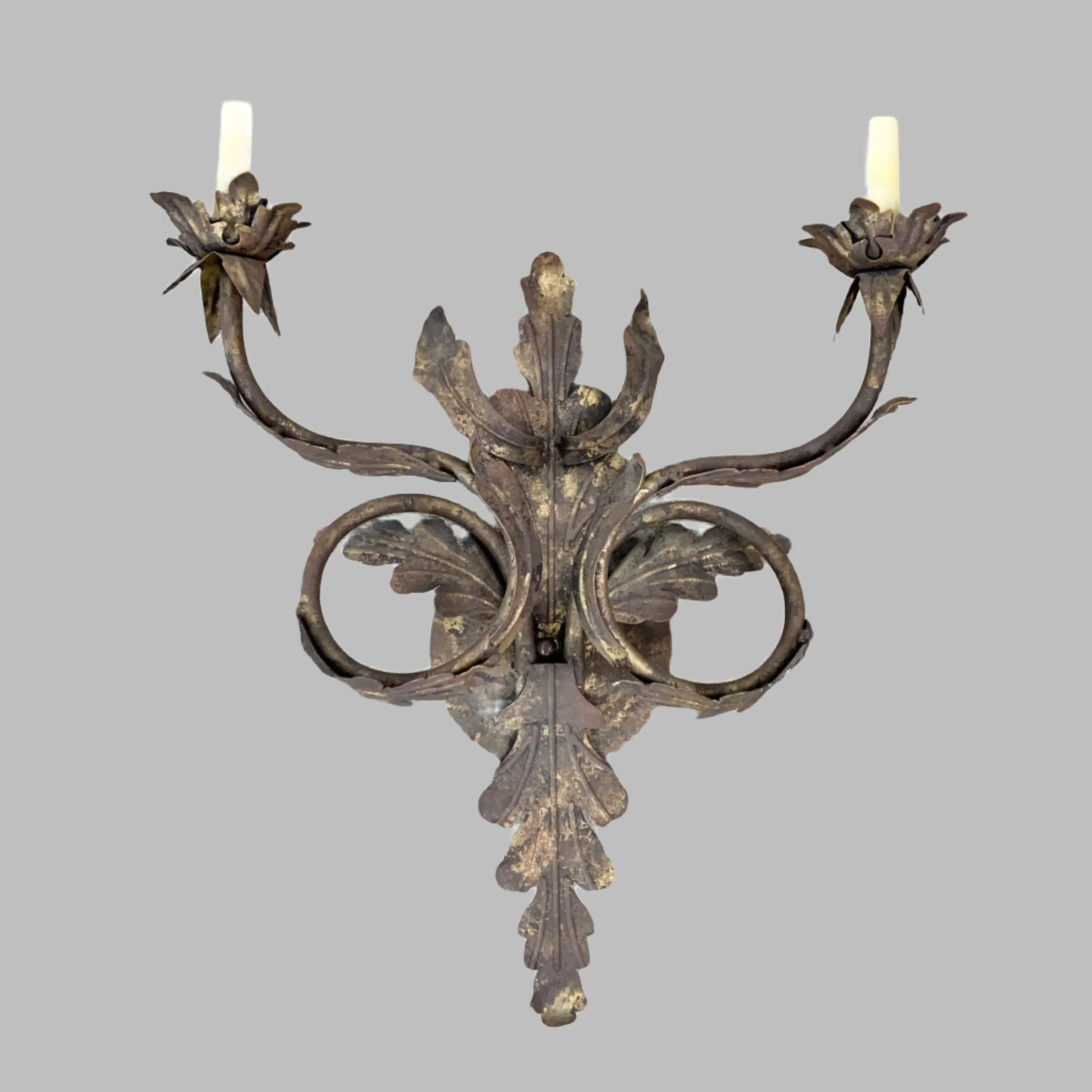 Designs by Bree Inc. Wall Sconce, Ornate, Bronzed, 2 Candle Light