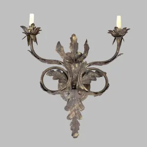 Designs by Bree Inc. Wall Sconce, Ornate, Bronzed, 2 Candle Light