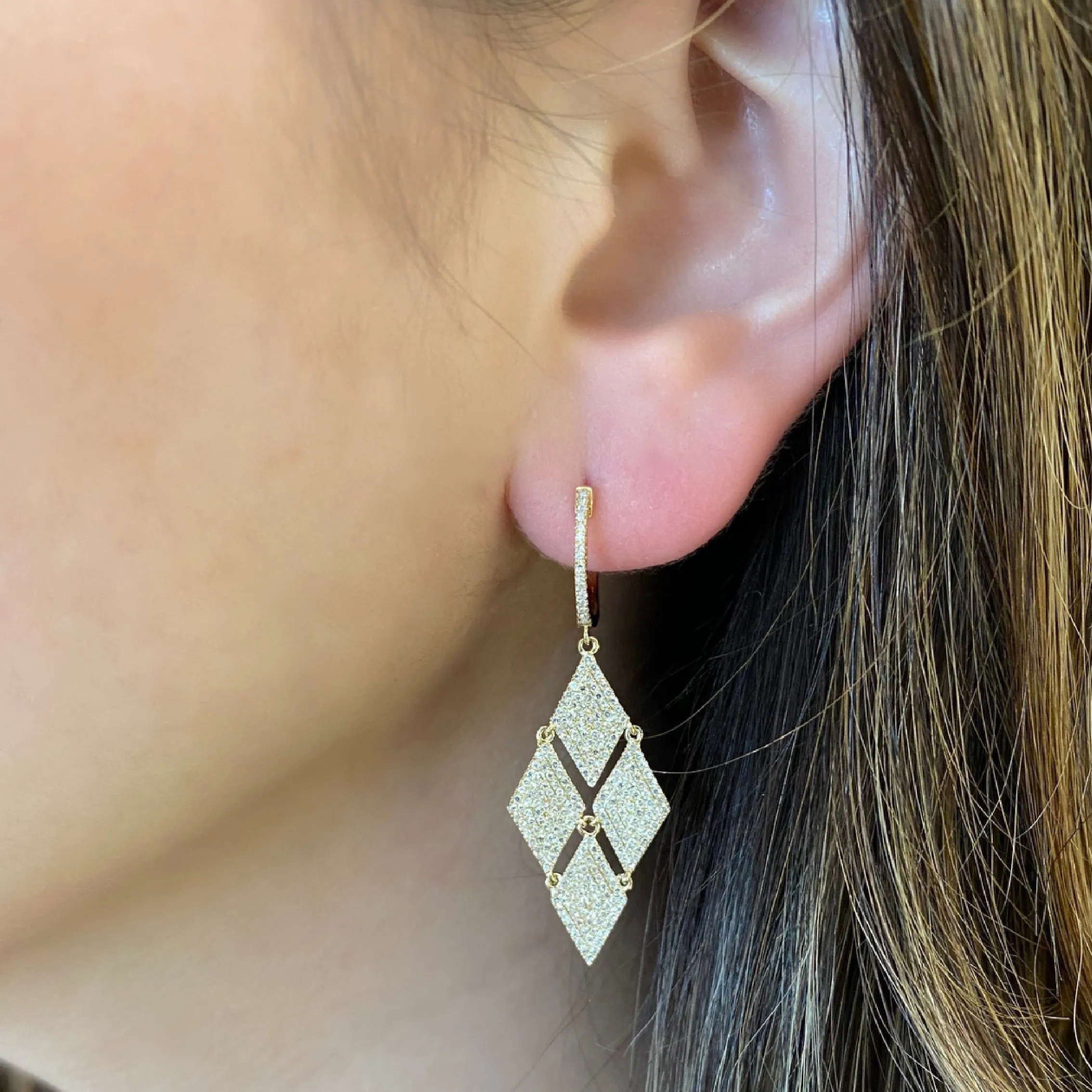 Diamond Fashion Dangle Earrings