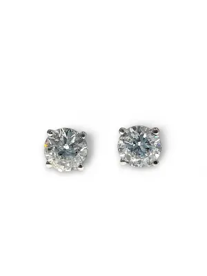 diamond stud 1.96 ctw