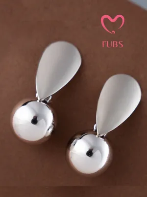 Drop ENAMELLED PEARL EARRINGS (Silver)