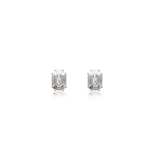 Emerald Illusion Diamond Earrings