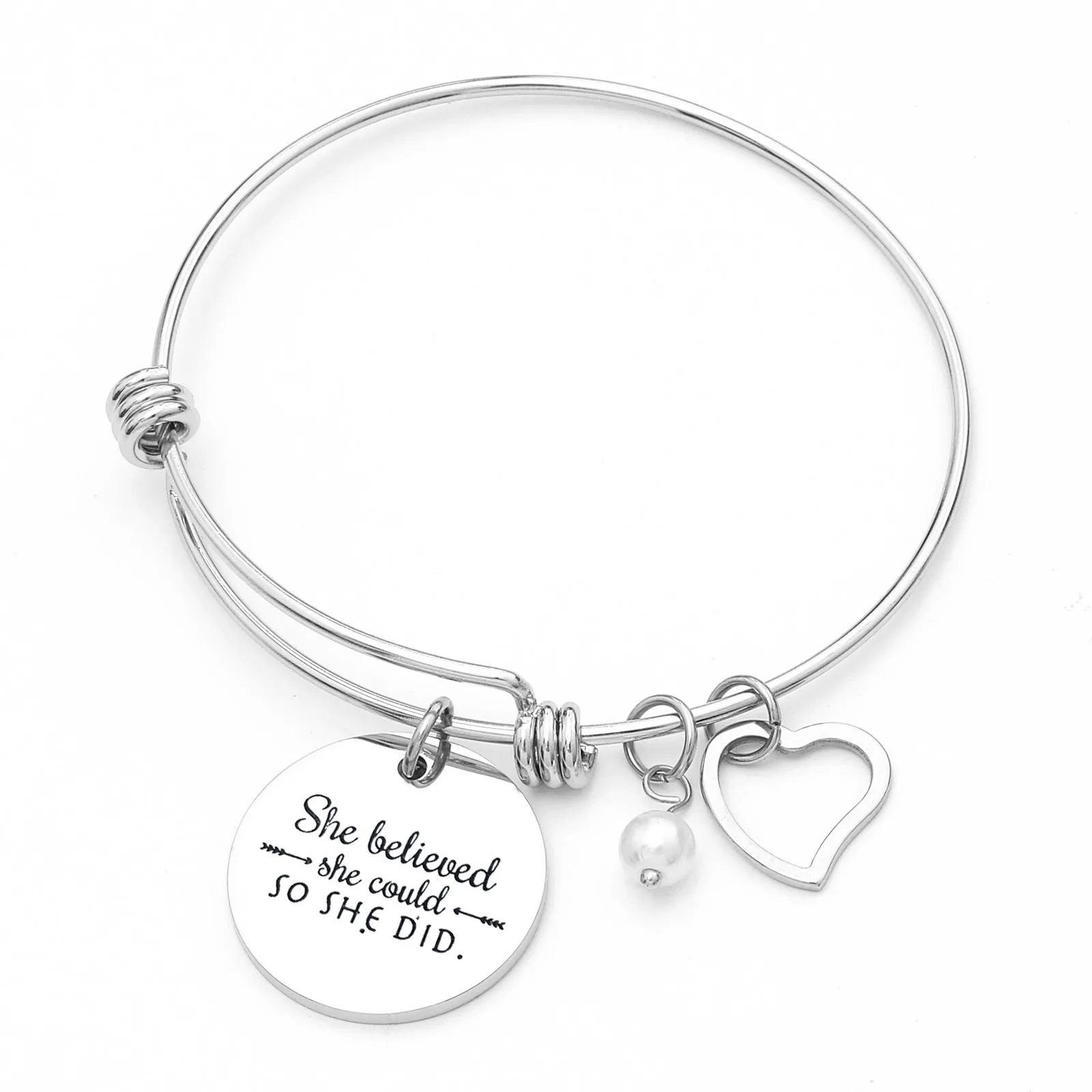 Engraved Titanium Steel Tag Adjustable Bracelet