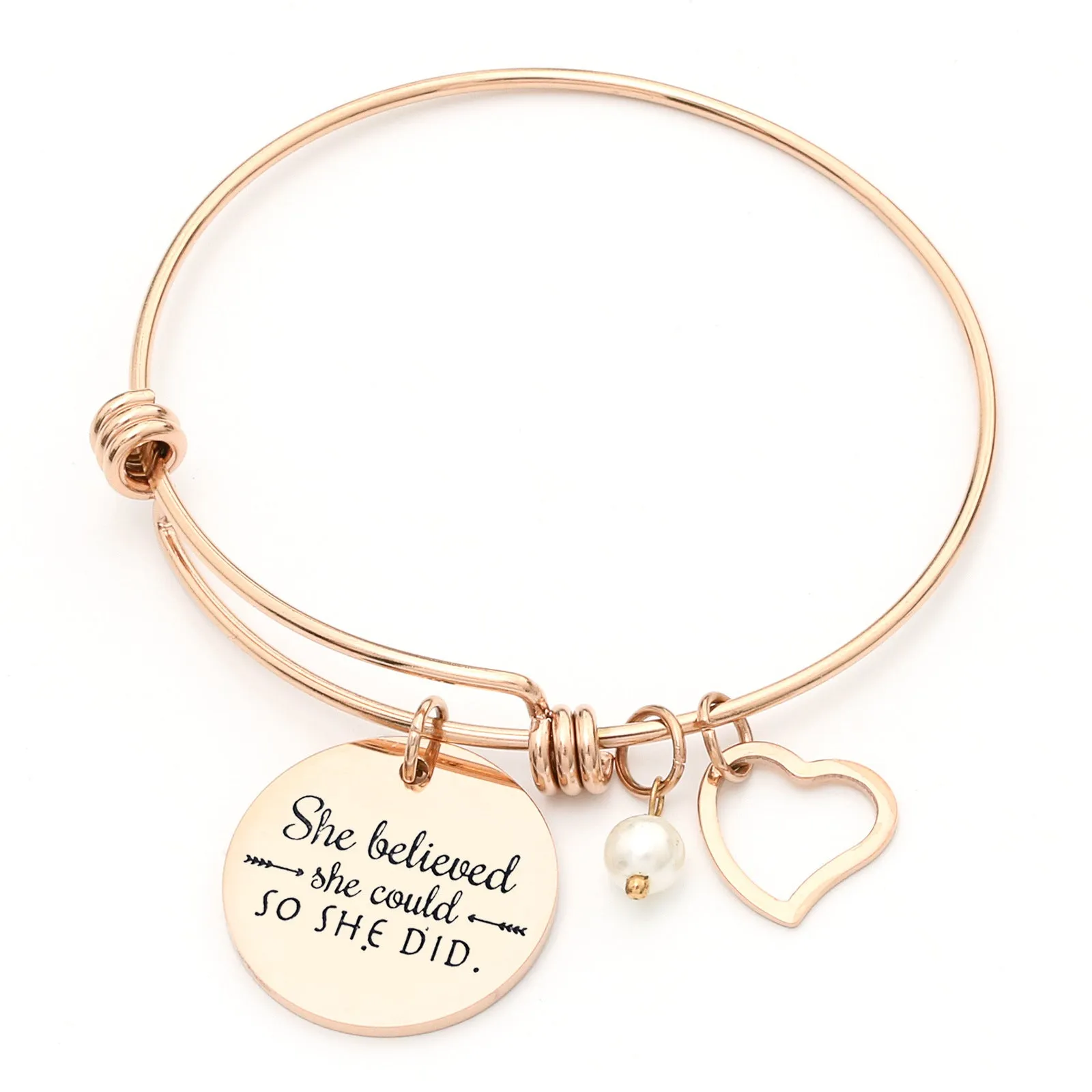 Engraved Titanium Steel Tag Adjustable Bracelet