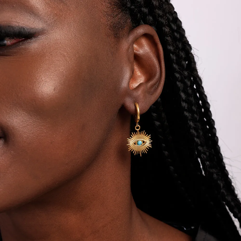 Evil-Eye Hoop Earrings
