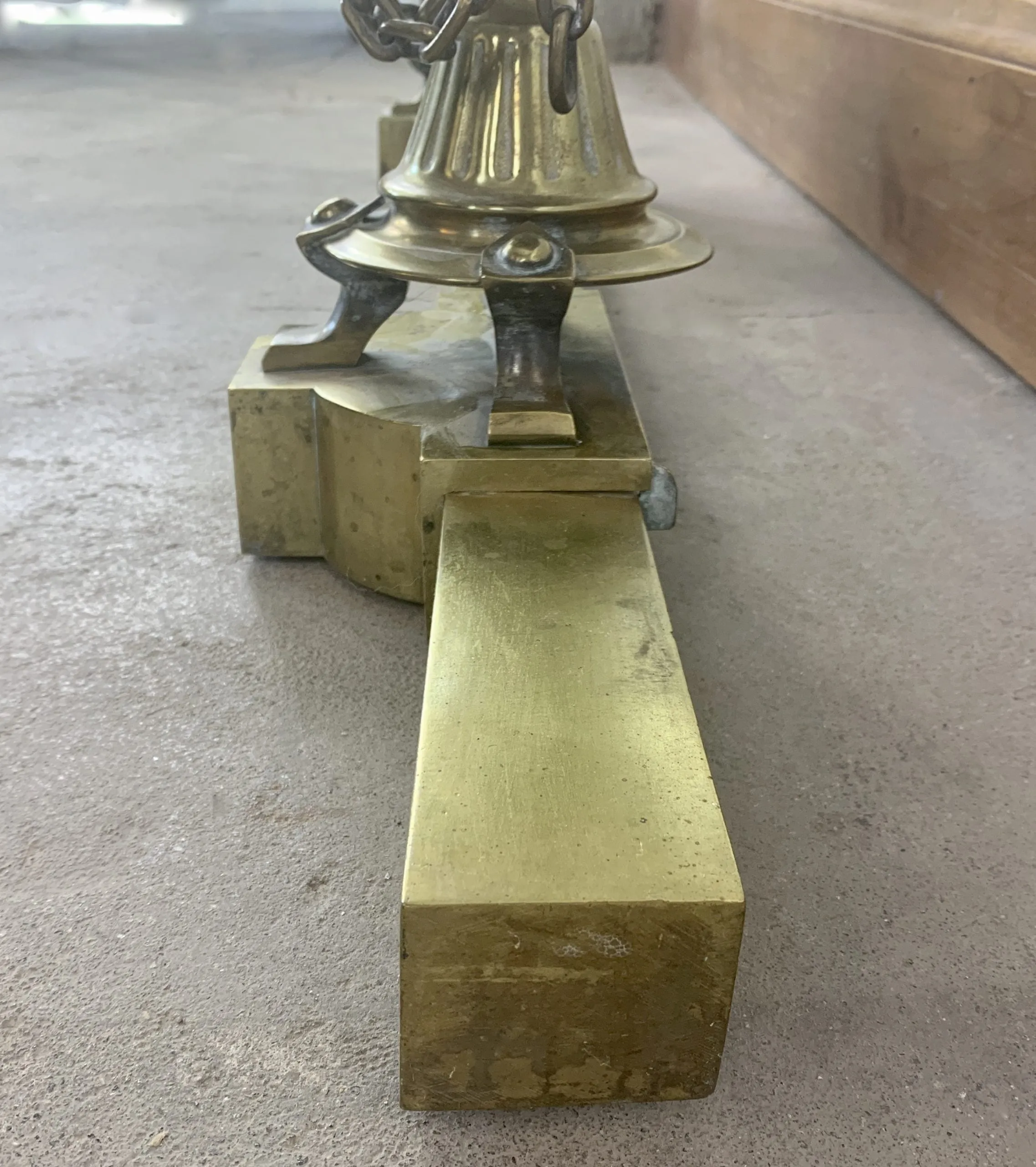 Fireplace Fender, French, Solid Brass, Traditional