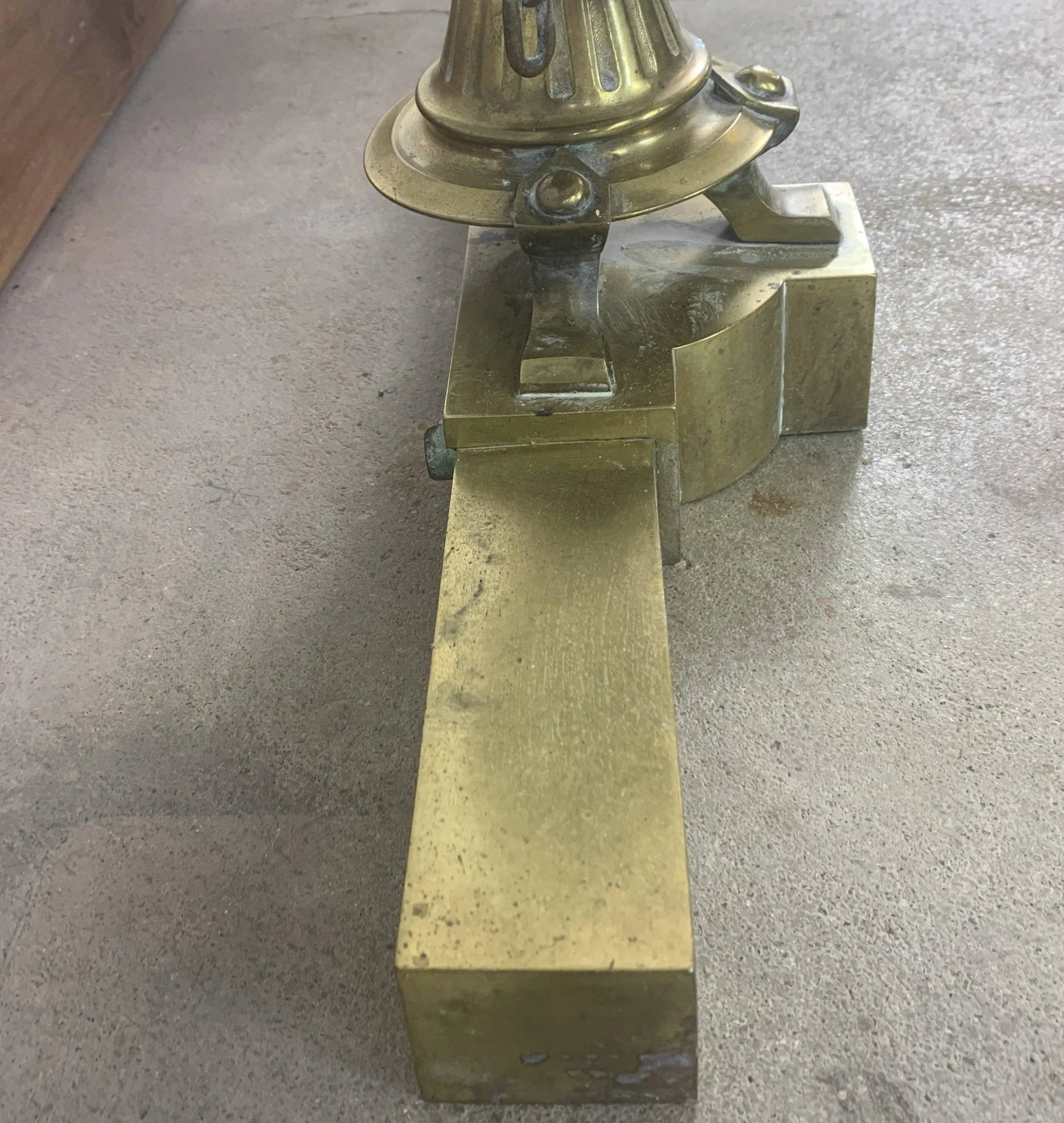 Fireplace Fender, French, Solid Brass, Traditional