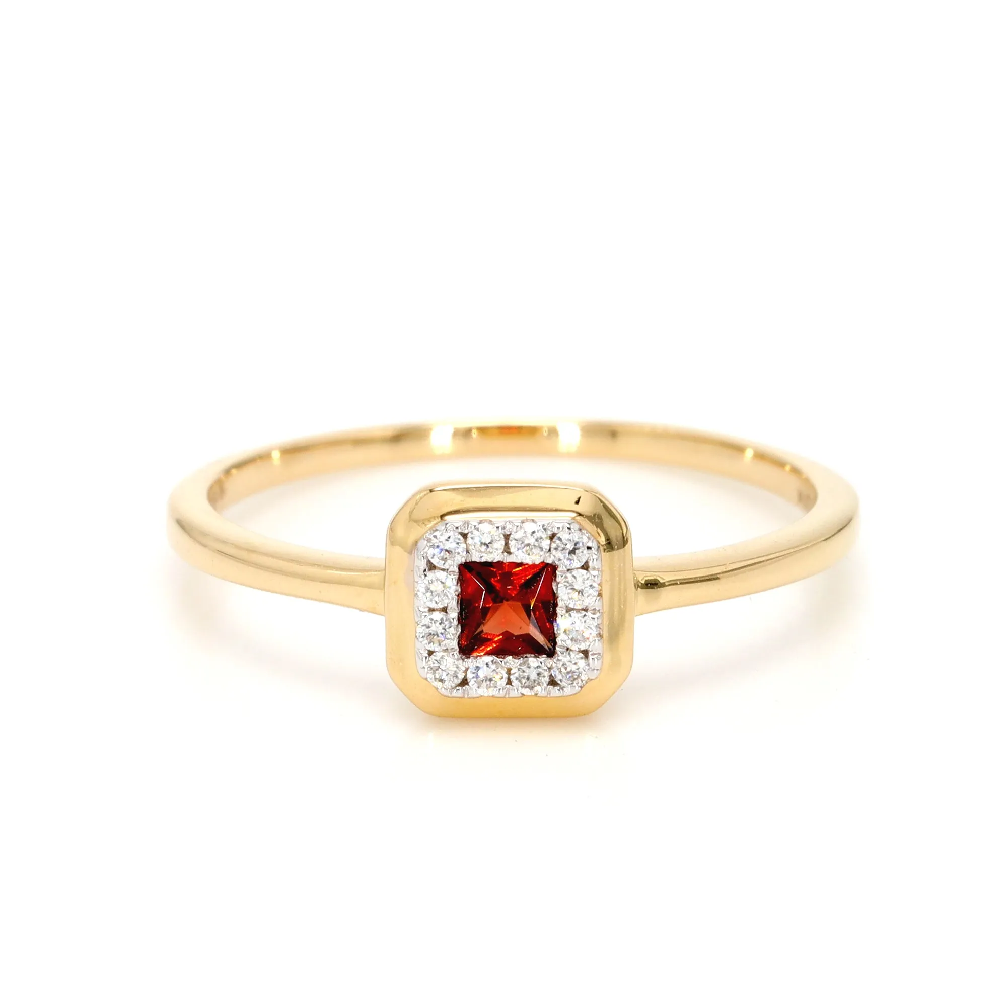 Garnet and Diamond Ring