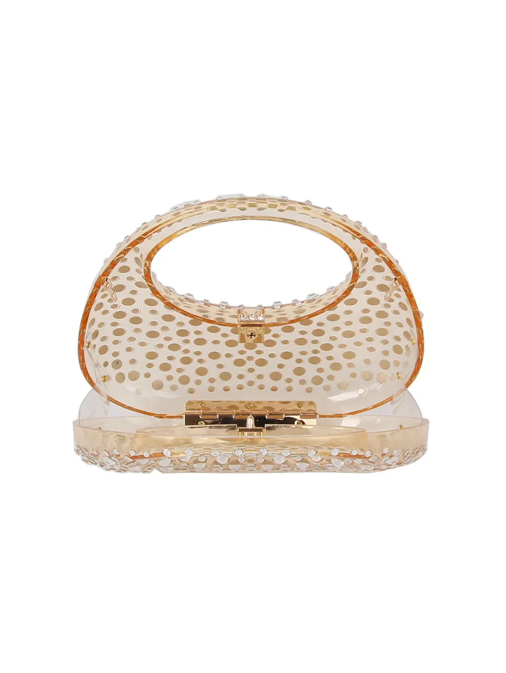 Gem studded unique evening clutch